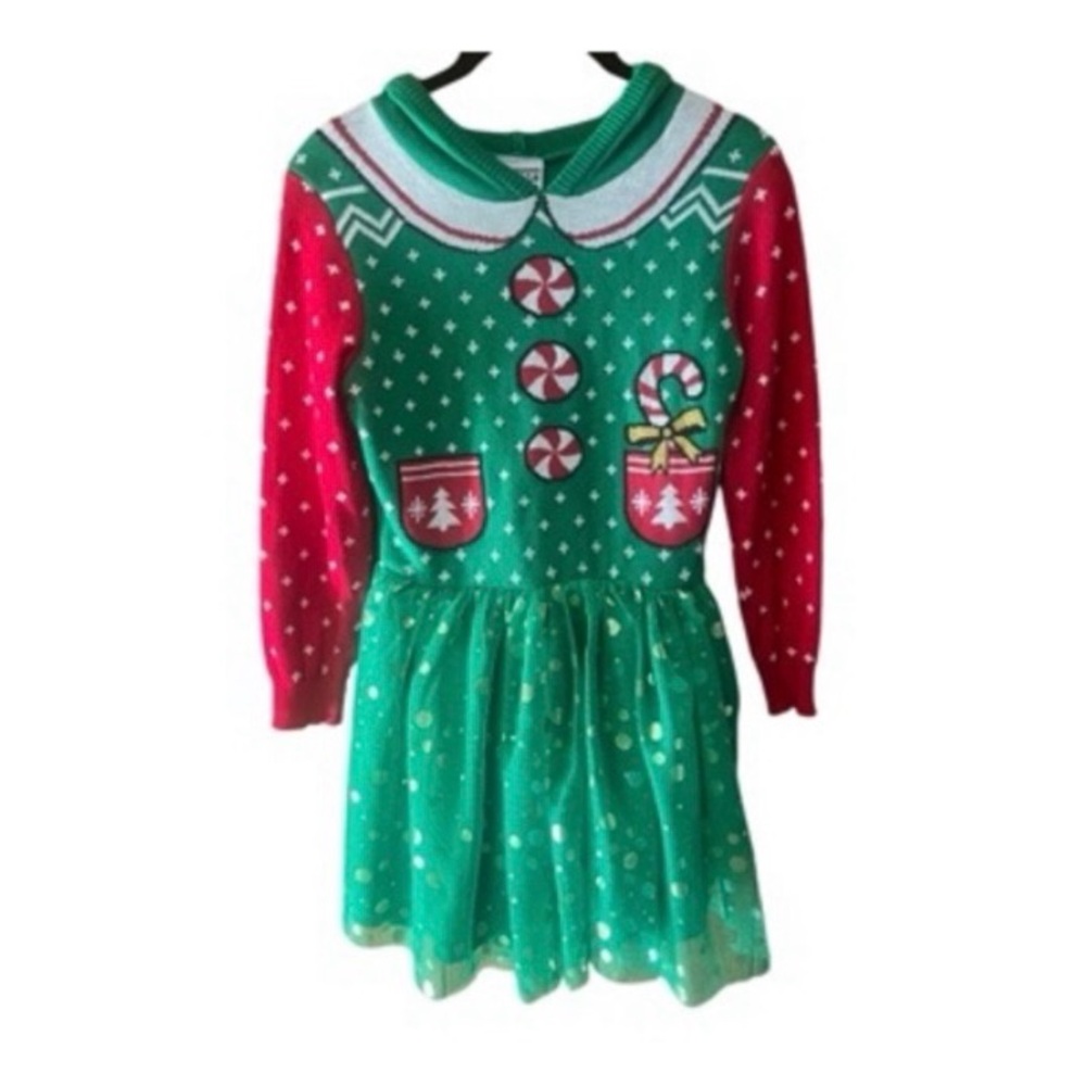 Well Worn girls‎ holiday hooded sweater dress